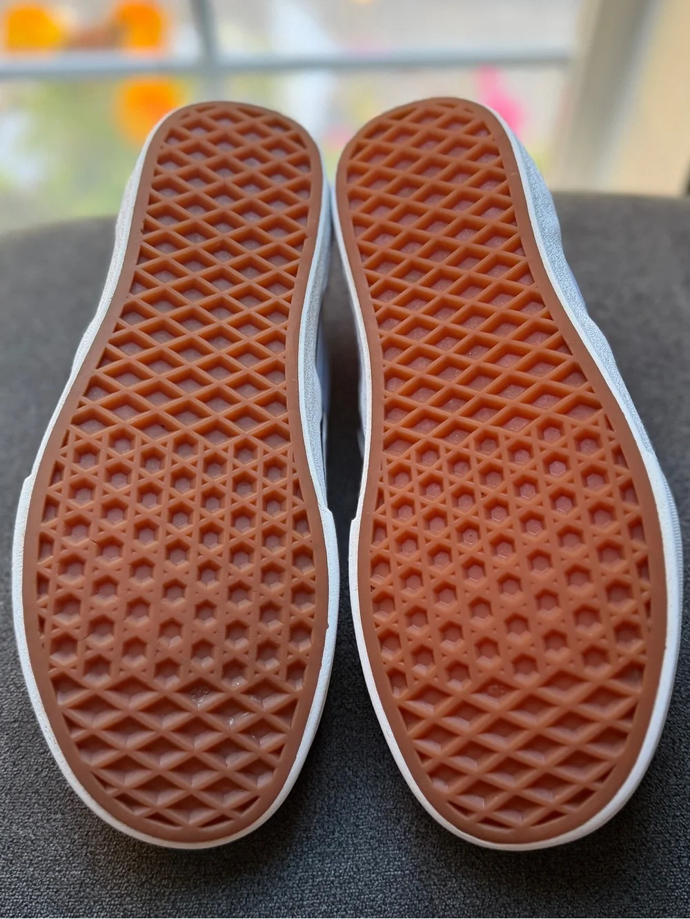Vans Classic Slip-On Checkerboard Lavender White Canvas Sneakers Women's 7